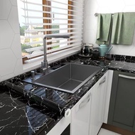 Wallpaper dapur anti minyak dan panas motif Stiker Marmer Marble Glossy Tebal Pelapis Lemari Meja Ka