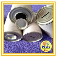 Murah ! Celengan Kaleng Polos S M L/Celengan Kaleng Tanpa Stiker/Celengan Bulat Tabung/CL Komposit