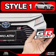 โลโก้ GR กระจังหน้ารถ TOYOTA Yaris ATIV (รุ่นปี2022-ปัจจุบัน) โตโยต้า ยาริสเอทีฟ