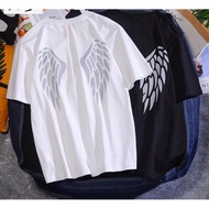KATUN Wings Wings| Unisex Adult Angel T-Shirt| Light Up Wing Cotton T-Shirt| 30s Cotton T-Shirt