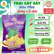 Package of 100G Hoa Phat Dried Fruits (Meaning, Banana, Taro, Sweet Potato) - No Preservatives, Natu