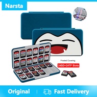 Narsta เคสใส่การ์ดเกม Nintendo Switch 24 In 1,เคสแม่เหล็ก3D ฝาปิดซิลิโคนกล่องสำหรับ Nintendo Switch Nintendo Nintendo Switch อุปกรณ์เสริม OLED Lite
