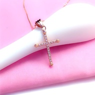 Ff Mrs. Sterling Silver Russian 585 Rose Gold New Style Exquisite Cross Pendant 999 Colorful Gold Po