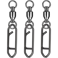Atibin Snap Connector Fishing Swivels Stainless Bearing Ball Snap Swivels Steel Quick Change Fishing