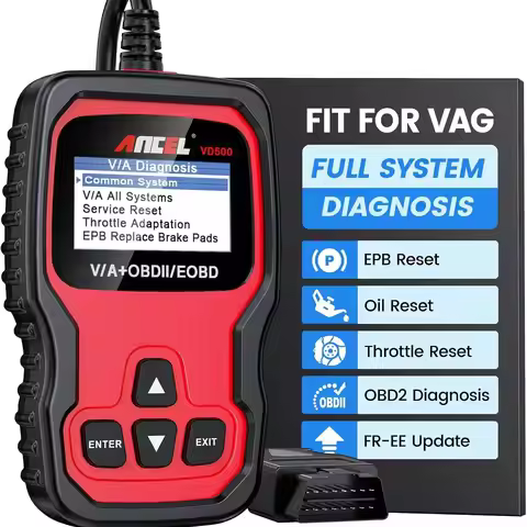 ANCEL VD500 OBD II Diagnostic Scanner for V-A-G Check Engine Light Code Reader Oil EPB Throttle Rese