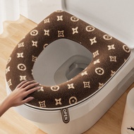 KY-D Toilet Seat Cushion Household Thickened Toilet Seat Toilet Seat Cover Autumn and Winter Toilet Seat Cushion Cover F