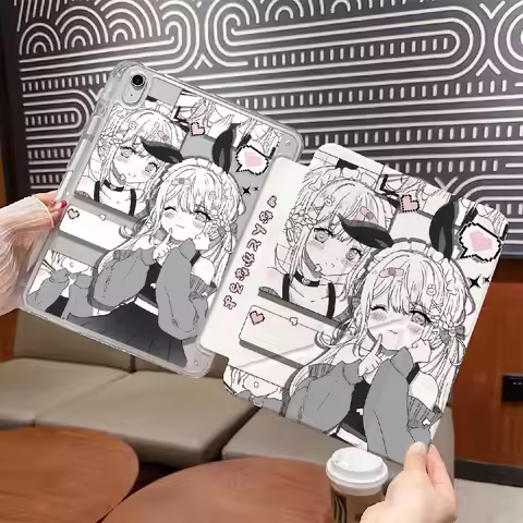 Kawaii Anime Girl iPad Case For iPad Pro 11 13In 2025 iPad Pro 12.9in Air7 10th M4 M5 MINI 3-Y Fold 