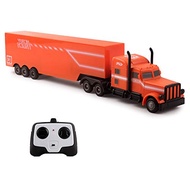 Vokodo RC Semi Truck and Trailer 18 Inch 2.4Ghz Fast Speed 1:16 Scale Rechargeable Battery Remote Co