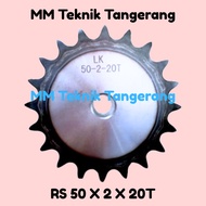 Sprocket RS 50 x 2 x 20 T Gear RS 50-2x20T Double Chain Gear Z 20T 20 T RS50 -2 50Z20 50x2x20T 50-2 