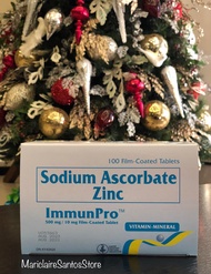 ImmunPro 1 box sealed 100 tablets (Sodium Ascorbate + Zinc)