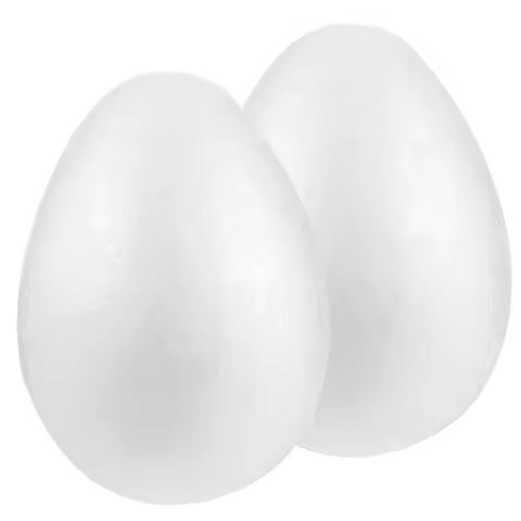 2pcs 20cmWhite Foam Eggs Solid Modelling Polystyrene Foam Eggs Ball DIY Painting Easter Decorations 