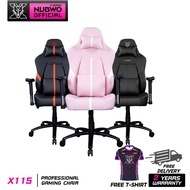 [ส่งฟรี] เก้าอี้เกมมิ่ง NUBWO Gaming Chair X115 มีให้เลือก 3 สี ปรับได้ 180 องศา เบาะนั่งสบาย ของแท้มีรับประกัน 2 ปี Black One