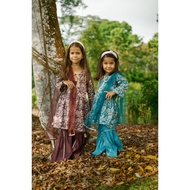 NIMBU 'Naaz' Girls Sharara Set in Teal Blue Indian Ethnic Wear for Racial Harmony &amp; Deepavali