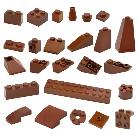 Building block 1X4 1X8 4X6 2X10 hole Brown brick basic accessories education creativity compatible b