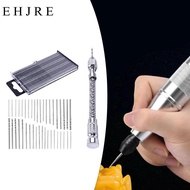 [EHJRE] Mini Hand Drill with 40 Bits Aluminum Alloy Manual Drill Accessories for Resin Jewelry Wood 