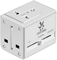 BPYSD More Functions, Power Plug Adapter - International Travel - 2 USB Ports In Over 150 Countries - 100-240 Volt Adapter - (1 Pack) White (Color : White)