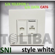 DATA OUTLET OUTLET CAT6 LAN SOCKET/ + PANASONIC STYLE E TELEPHONE READY