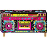 6Ft 80s 90s Party Radio Tablecloth, Back To 90s Hip Hop Party Birthday Table Cover Decor For 1990s T