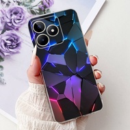 สำหรับ Realme Note 50เคส RealmeC51 C 53ฝาครอบพิมพ์ภาพสุดหรูเคสโทรศัพท์ซิลิโคนนิ่มสำหรับ Realme C53 C
