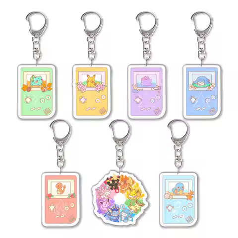 Diy Custom Bulbasaur Ditto Charmander Squirtle Snorlax Acrylic Keychain Cute Cartoons Backpack Penda