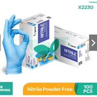 Bergamot Nitrile Gloves Powder Free Examination Gloves (100 Pcs)M size