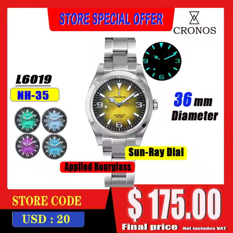 Cronos Luxury Men Watches 36mm Explore Climbing Series Fashion Couples Sport Watch Unisex Automatic