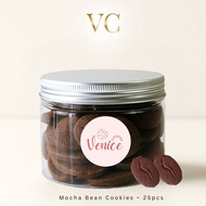 [Crunchy] Mocha Beans Butter Cookies Mini Jar -Coffee Bean Shape Snack Door Event Goodiesi