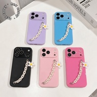 GC276 FLORAL SHINING CHAIN 3D TWISTER CANDY COLORS CASE FOR iphone 15 16 17 PRO PROMAX ELASTIC FLEXI