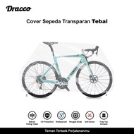 DRACCO sarung sepeda bianchi roadbike transparan tebal waterproof anti debu free tas simpan
