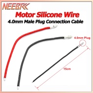 NEEBRC Motor Silicone Wire 4.0mm Male Plug Connection Cable For 370 380 390 540 550 775 795 Brushed 