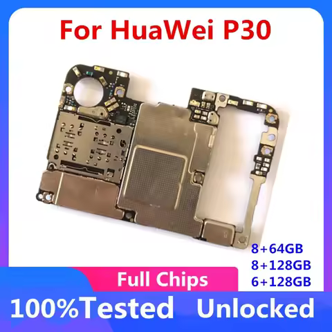 Unlocked Mainboard For HUAWEI P30 Motherboard 100% Tested Logic Board For HUAWEI P30 With Full Chips