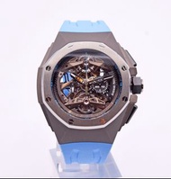 Audemars Piguet/爱彼皇家橡树概念系列26587TI.OO.D031CA.01黑面喷砂钛金属陀飞轮44mm自动机械腕表  #HK11234