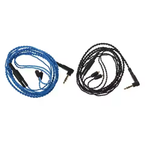 DIY 3.5mm MMCX Headphones Cable Upgrade Metal Earphone Cable Replacement Light-weight Detachable MMC