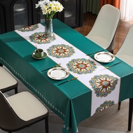 PVC Tablecloth Dining Table Set 4-6 Seaters Waterproof &amp; Oilproof Table Cloth For Coffee Table  Rectangle Chair Cover Kitchen Living Room