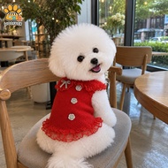 Woofgen Luxury Knit Dress for Dogs and Cats –imlek chrismast Red Elegance Collection READY L