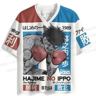 Men's New Makunouchi Ippo Jersey 1989 Victory or Defeat Label Short Sleeve Hajime No Ippo The Fighti