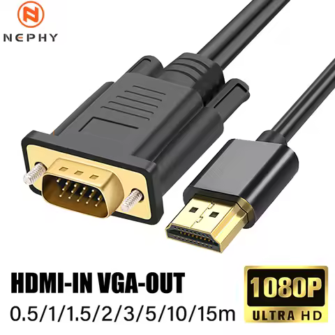 HDMI Input To VGA Output Video Converter Cable High Quality Adapter For Laptop Computer PS4 Switch X