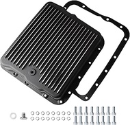 Transmission Oil Pan with Gasket and Bolts with Drain Plug Kit Fit for GM 700R4 4L60 4L60E, Pan Dept