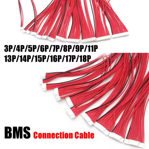 2P-18P BMS Balance Cable 2.0MM 2.54MM Lithium Battery Protection Board Connection Wire PIN 4S~17S 4P