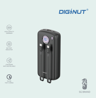 DIGINUT  P38 20000mAh 5A Power Bank With Cable 22.5W+PD20W/ Built-In Cable/ Type-C/ Lightning/ Fast Charge