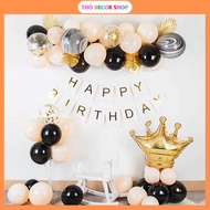 Paste Orange Birthday Balloon Decoration Combo NM61