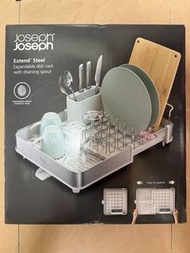 Joseph Joseph 可伸縮不銹鋼餐具瀝乾架