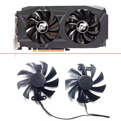 NEW 2PCS PLA09215B12H 85MM 4PIN Cooling Fan For Powercolor RX 580 Red Dragon 8GB Graphics Card Fan r