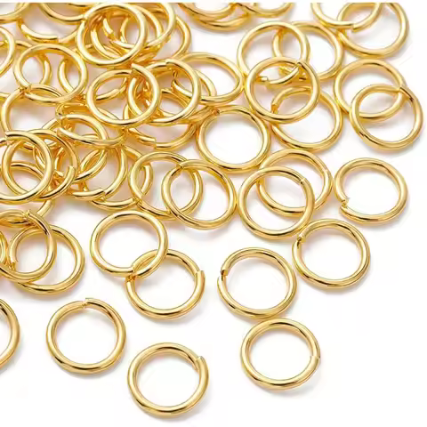 10 g Brass Open Jump Rings Round Rings Golden 18 Gauge 8x1mm Inner Diameter: 6mm