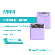 Portable Power Bank 20000mAh Super Fast Power Bank 4-In-1 Cable Powerbank not Suitable for iphone 15 Series