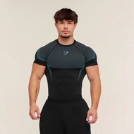 GYMSHARK/ONYX Men's T-Shirt Sports Fitness Quick-Drying Breathable Stretch Round Neck Short-Sleeved 