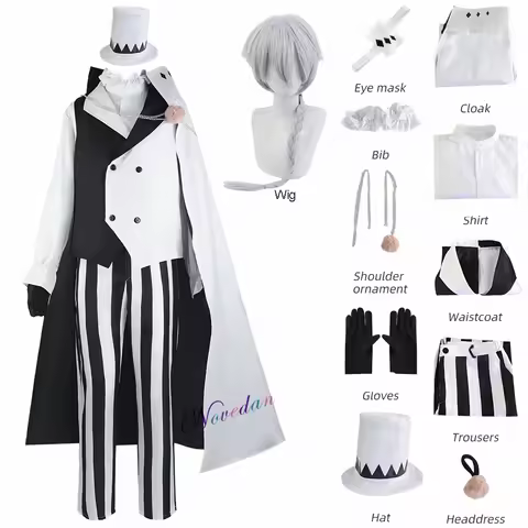 Nikolai Gogol Cosplay Costume Anime Bungou BSD Hunting Dogs Nikolai Cosplay Cloak Cape Outfit Hat Wi