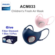 ORIGINAL PHILIPS ACM033 Fresh Air Mask For Kids + Filter N95 | Give 5 Pcs Mask Filter