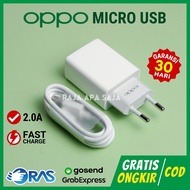 Charger Oppo Micro USB 2A Fast Charging Casan 10W 2 Amperes 10watt HP Android A5S A3S F9 F5 A1K A12 A15