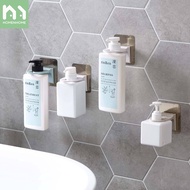 Homenhome 3 pcs Bathroom Wall Mounted Magic Sticky Shampoo Organizer Hook Repeat Use Shower Hand Soap Bottle Hanging Holder